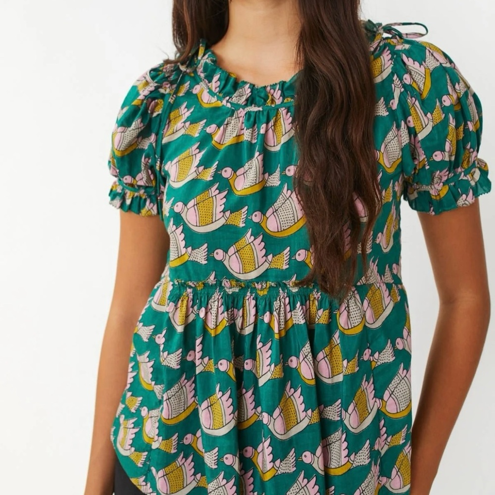 Gorgeous Matta silk/cotton bird top.